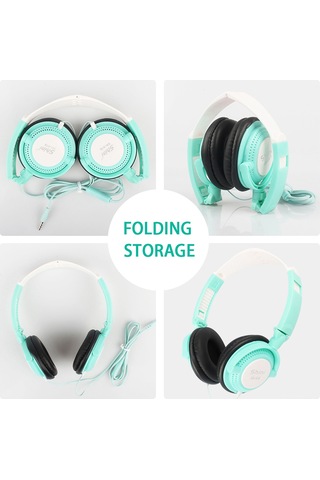 Jeemson Sn-a18 3.5mm Kablolu Kulaküstü Kulaklık Oyun İçin Mikrofonlu Ve Kontrollü Yeşil Shini Logo'lu