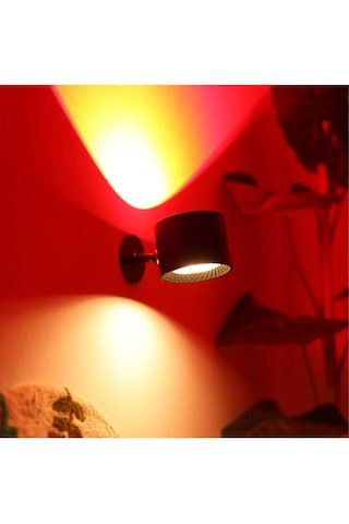 Rgb Uzaktan Kumandalı Şarjlı Duvar Aplik Led Gece Lambası Siyah