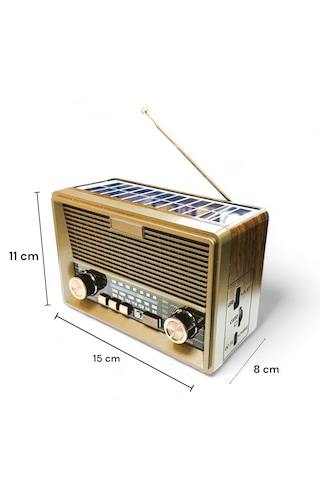 Royaltrend RT-569 Güneş Panelli Nostaljik Mini Radyo