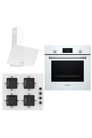 Bosch - Ferre HBF512BW1T - SS206 - D087 Beyaz Ankastre Set