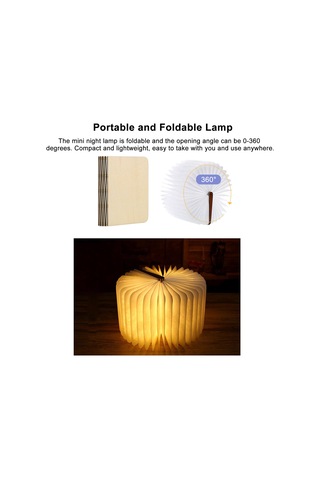 Ahşap Kitap Lambası Katlanır Sayfa Çevirme Gece Lambası Masa Lambası Kağıt Yenilikçi Led Gece Lambası Usb Şarj Edilebilir Ahşap Masa Lambası