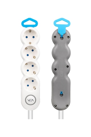 Vea Ve-2s4s 4 Lü 1.5 Metre Kablolu Anahtarlı Grup Priz Uzatma Kablosu 3680 Watt 16 Amper