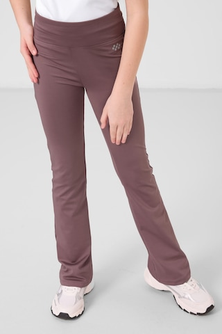 Tommylife Gül Kurusu Esnek Standart Fit Basic Performans İspanyol Paça Kız Çocuk Tayt - 75193 Gül Kurusu