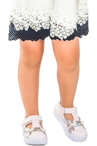 Kiko Kids Kız Çocuk Günlük Ayakkabı Arz 2325 Beyaz - Gümüş