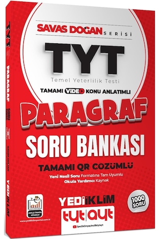 Yediiklim Yayınları 2025 Tyt Savaş Doğan Serisi Tamamı Video Konu Anlatımlı Qr Çözümlü Paragraf Soru Bankası