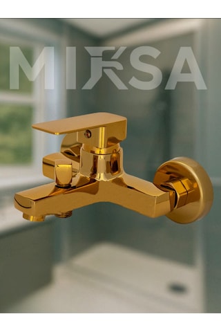 Gold Kare Banyo Duş Bataryası Ağır Gövdeli, Yerli Üretim Altın
