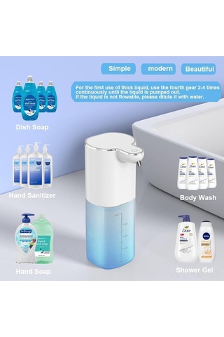 Ximistore9 Otomatik Dokunmatiksiz Sıvı Sabunluk - Mutfak & Banyo İçin Şarjlı Duş Jeli & El Sabunu Dispanseri Diğer