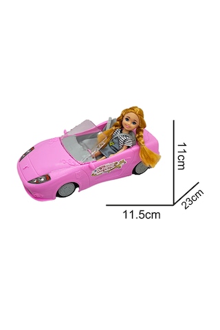 Full Fonksiyon Uzaktan Kumandalı Dollyland Rüya Arabası 1:18 Ölçek Pembe
