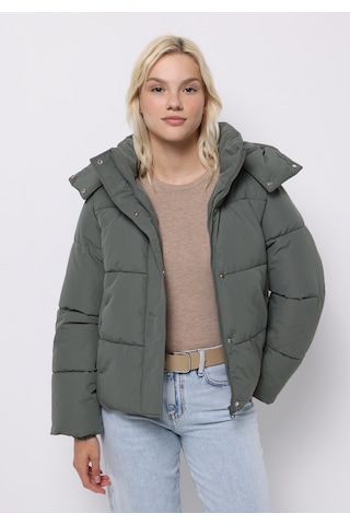 Colins Regular Fit Kapüşonlu Fermuarlı Astarlı Çıkarılabilir Kapüşonlu Kadın Yeşil Mont Cl1075970 Q1.v1 Sag Sage