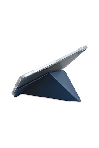 Apple Uyumlu iPad  Air 11 2025 M3 Raptic Clear Folio Airbagli Şeffaf Kapaklı Katlanabilir Standlı Kılıf Lacivert