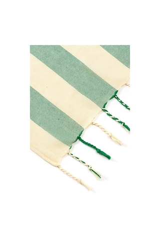 Mulberry Striped Peştemal Banyo Havlusu Plaj Havlusu Yeşil