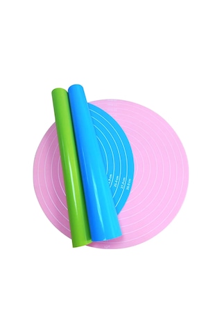 Thentech Kaydırmaz 30cm Hamur Açma Matı Yıkanabilir Silikon Mat Pasta Yapma Süsleme Hamur Açma Matı Diğer