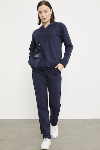 Rahat Kalıp Büyük Cepli Eşofman Takım - Lacivert 001