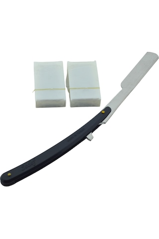 Sedef Siyah Tıraş Usturası + Tam Jilet 10'lu