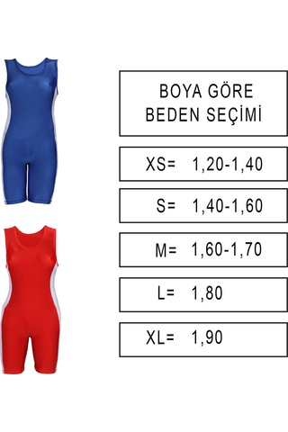 Dosmai Kadın Güreş Mayosu Kırmızı Xl Gm745 Kırmızı