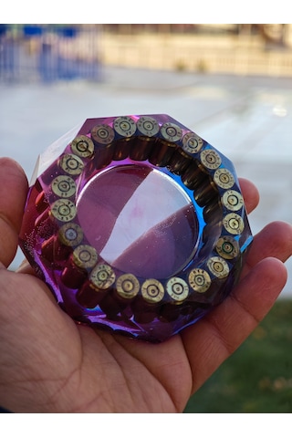 Küllük 9 Mm Mermili Kül Tablası Hediyelik Ürün Boşkavanlı Kül Tablası Süper Küllük Mermili Özel Tasarım