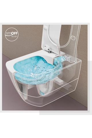 Creavit Elegant Rim-off Asma Klozet + Yavaş Kapanır Kapak + Vitra Gömme Rezervuar Set