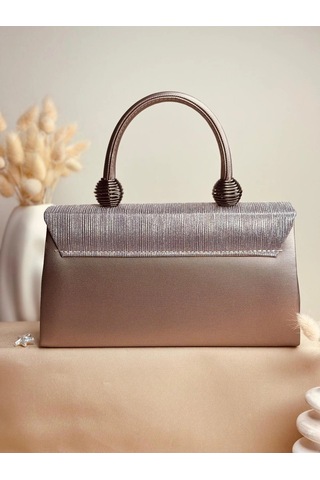 Elora Atelier Elora Glam Gümüş Kapaklı Vizon Çanta Çok Renkli