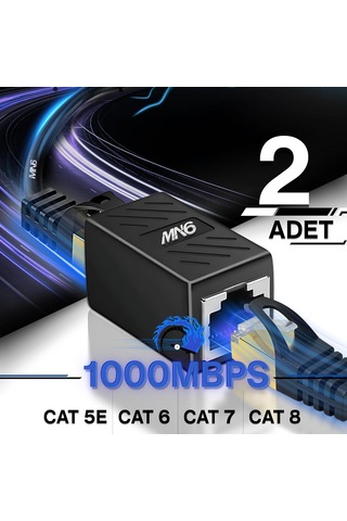 Lexroo M13x Cat6 Kablo Birleştirici/2 Adet-cat5-cat6-cat7-cat8-uyumlu/ethernet Kablo Uzatma