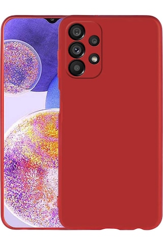 Zore Galaxy Uyumlu A23 Kılıf Premier Silikon Kapak - Kırmızı Kirmizi