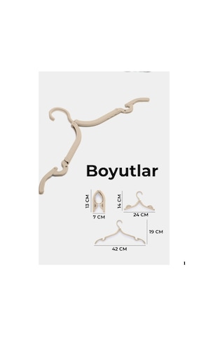Mucit Home Katlanabilir Çocuk Askısı- Bebek Askısı- Kaymaz Elbise Askısı 2 Adet Çok Renkli
