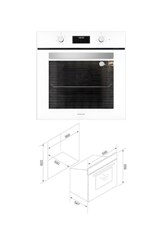 Silverline S2-BO6502W02 + CS5801E7W01 + 3457 Soho Beyaz Ankastre set