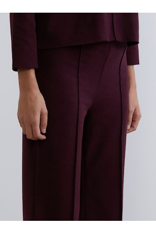Lcw Vision Bordo Beli Lastikli Kadın Triko Pantolon