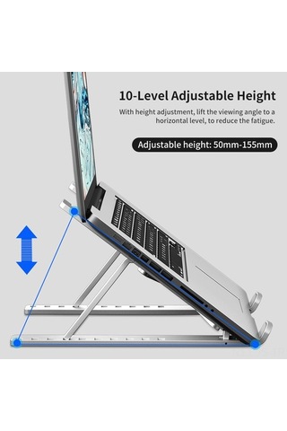 Fastbuy 10 Seviye Ayakçısı Dizüstü Bilgisayar Soğutucu Plastik Katlanabilir Beyaz Yükseklik Ayarı Taşınabilir