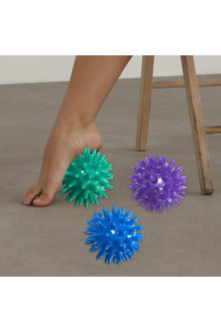 Homyl 3x Masaj Topu Relax Kompakt Yoga Pilates Omuz Sırtı Için Sarı