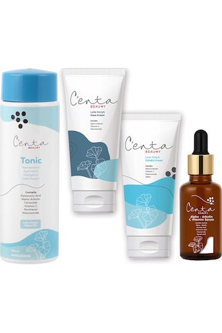 C'enta Beauty Leke Karşıtı Gece Bakım Kremi 50 ML + Gündüz Kremi 50 ML + Tonik 200 ML + Vitamin C Serum 30 ML