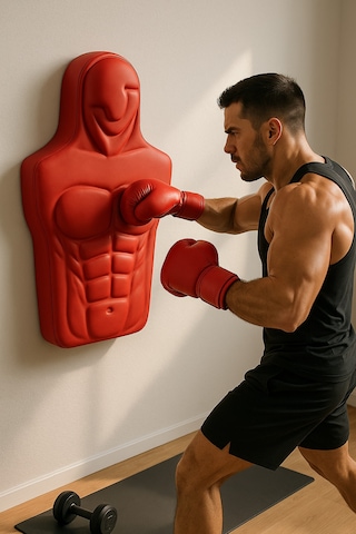 Boks Adam Duvar Askılı Boks Standı Kırmızı