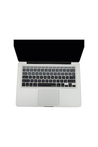 Silikon Klavye Koruyucu Macbook Air & Macbook Pro Uyumlu Amerikan İngilizce Ultra İnce A1278 A1369 A1466 A1502 Siyah Gri