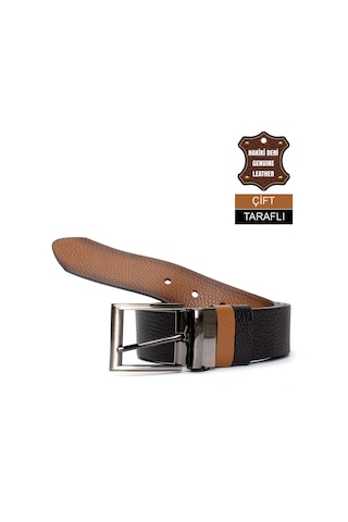Pierre Cardin Pc406 Erkek 4 Cm Çift Taraflı Kemer Taba-taba Taba