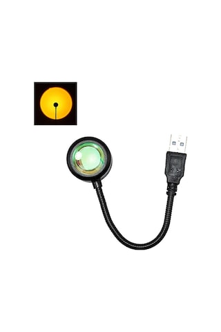 Taşınabilir Usb Sunset Lamba: Ev Ve Araba İçin Ambiyans Işığı Evimdeyokyok Çok Renkli
