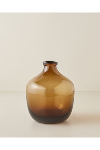 English Home Lara Cam Vazo 17x17x22 Cm Amber Teşhir Ürün