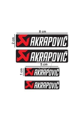 Akrapovic 4'Lü 3D Sticker Set