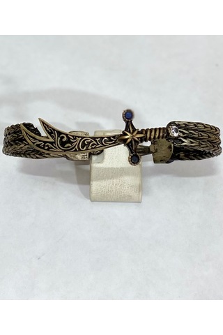 Kelepçeli Kı Lıç Gümüş Erkek Bileklik F16002099