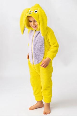 Bebesev Peluş Unisex Fermuarlı Kışlık Çocuk Uyku Tulumu - Çocuk Kostümü 001