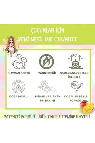 Freshup Yeni Nesil Çocuk İçin Mango Kokulu Oje Çıkarıcı 10 ML