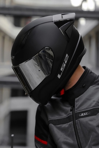 LS2 Rapid Race Kapalı Motosiklet Kaskı Mat Siyah