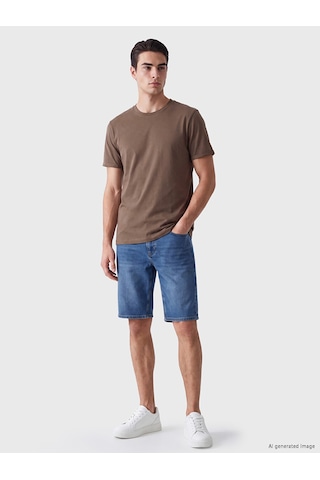 Lcwaıkıkı Classic Kahverengi Slim Fit İnce Kumaş Erkek Tişört /02