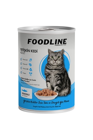 Foodline Somonlu Yetişkin Kedi Konservesi 6 x 400 G