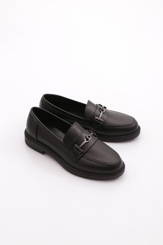 Dgn 24044 Kadin Loafer Ayakkabi Siyah