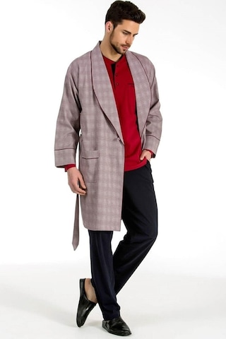 Pierre Cardin 5540 Damat Çeyiz Şortlu Bordo Pijama & Robdöşambır 5'li Set 001
