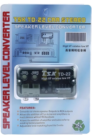 Oto Teyp Tsk Td22 Amfi Deck Cevirici Anfi Tetikleyicili Konver...