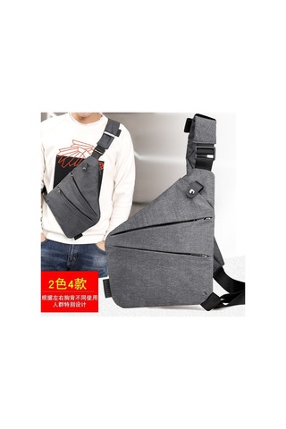 Hangfox Erkek Outdoor Spor Çanta: Anti-çalınma, Su Geçirmez, Hafif, Yolculuk Ve Koşu İçin Siyah Sol Göğüs Çantası Siyah