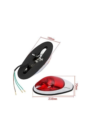 Yifomall Honda Shadow İçin Parlak Kırmızı Arka Fren Ve Stop Lambası - 12v Motosiklet Aydınlatma