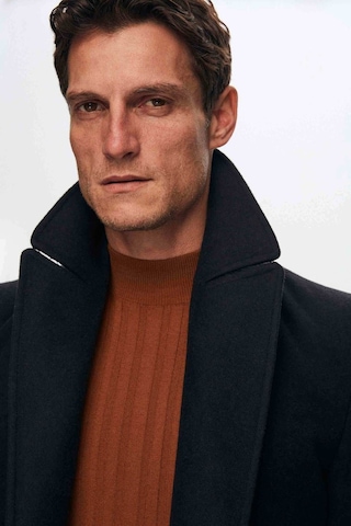 Ds Damat Regular Fit Lacivert Denizci Metal Düğme Detaylı Kaşe Kaban 1HF08ORT10005 Lacivert