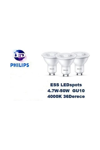 Philips 4.7W 2700K Led Çanak Spot Gu 10 Duy Par 16 4.7W 2700K-6 Adet