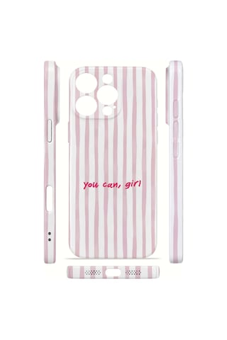 Apple iPhone Uyumlu 16 Pro Vorian İnce Kamera Korumalı Mika Kılıf You Can Girl You Can Girl Mika